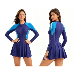 Shorts de Natación para Mujer, de Alta Calidad, con Protección Solar, Traje de Baño Triangular de Una Pieza con Falda, para Fiestas en la Piscina, Estilo Tropical - Product Image 4