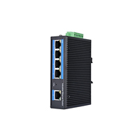 Switch PoE Ethernet de 100M/1000Mbps, 5 Puertos, Sin Administración, Fast Ethernet PoE+, Montaje en Riel DIN, DC 48V~55V