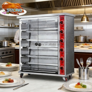 Conteneur à poulet rôti en acier inoxydable, machine à rôtir le poulet au gaz pour restaurant - Product Image 1