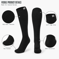 Chaussettes de baseball personnalisées avec bordures élastiques, maille respirante, semelle rembourrée, uniforme de sport d'équipe