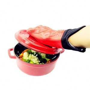 Gants de cuisine et de pâtisserie en silicone extra longs professionnels, gants de barbecue en silicone, vente en gros - Product Image 2