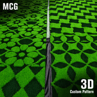 Tapis de gazon artificiel MCG à motif 3D haute densité, résistant aux UV, gazon synthétique, faible entretien, revêtement de sol pour jardin