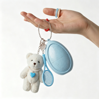 Étui vide en forme de cœur pour baume à lèvres avec pendentif, étui à rouge à lèvres, étui à blush, étui à crème pour les lèvres, pot à fond de teint et correcteur
