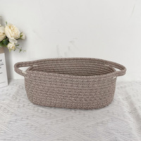 Panier de rangement de bureau en fil de coton, panier cadeau, organisateur de fournitures ménagères et de toilette, rangement pour collations et clés, style moderne et minimaliste