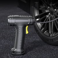 Compresseur d'air portable multifonction sans fil 12V à faible bruit en métal pour pneus de voiture avec moniteur de pression numérique