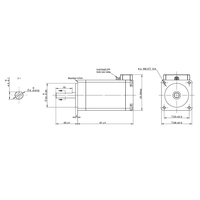 Motor paso a paso Nema 11 (28mm) de 2 fases para alta temperatura y vacío, 28*51mm 0.09N.m