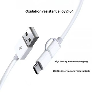 Cable <span class=keywords><strong>Micro</strong></span> <span class=keywords><strong>USB</strong></span> tipo C 2 en 1, cargador de teléfono de carga rápida, datos para Xiaomi, <span class=keywords><strong>Huawei</strong></span>, Samsung, <span class=keywords><strong>USB</strong></span> C, cable <span class=keywords><strong>Micro</strong></span> <span class=keywords><strong>USB</strong></span> - Product Image 6