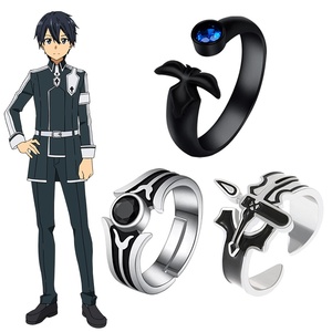 Anime Sword Art Online Ring <span class=keywords><strong>Kirigaya</strong></span> <span class=keywords><strong>Kazuto</strong></span> SAO Bague de couple ajustable Halloween Fashion Cosplay Accessory Gifts - Product Image 1