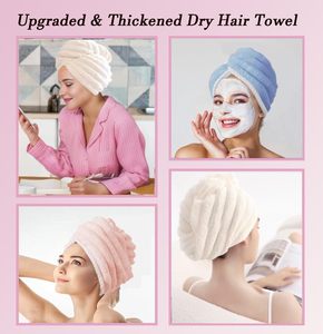 Serviette de salon légère en microfibre avec logo personnalisé, grande taille, douce, séchage rapide, pour femmes, turban pour cheveux mouillés, bonnet de séchage capillaire - Product Image 6