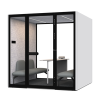 Cabine de bureau acoustique moderne pour six personnes Comine, insonorisée, pour les réunions d'affaires, les hôtels et les entrepôts