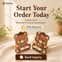 Soporte para Teléfono Celular de Madera Sólida Premium, Diseño de Oso Animal Adorable, Soporte Plegable Portátil para Smartphone, para Escritorio, Oficina, Decoración del Hogar, Regalo