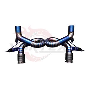 Système d'échappement racing haute performance Vortex Gradient Blue Titanium avec embouts pour Lamborghini Huracan EVO STO 5.2L V10 Mod - Product Image 3