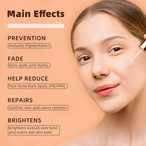 Sérum Visage <span class=keywords><strong>Anti</strong></span>-Imperfections Hydratant Éclaircissant à la Niacinamide, Alpha Arbutine et Vitamine C, Correcteur de Pigmentation et <span class=keywords><strong>Anti</strong></span>-Acné, Marque Blanche - Product Image 3