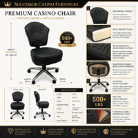Chaise de casino SUCCESSOR pour complexe hôtelier, pivotante à 360 degrés, prix compétitif