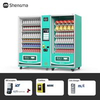 Distributeurs automatiques combinés à gestion intelligente avec écran tactile Snack & Water Support Systèmes de paiement par carte de crédit et pièces de monnaie