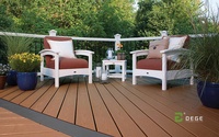 Planches de terrasse en composite technique, contemporaines, lisses, en relief 3D, imperméables, pour usage résidentiel en extérieur