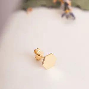 Hot Sale 18k Gold Dainty Geometric Mini Stud Earrings Stainless Steel High Polished Popular Tiny Dot Stud Earrings