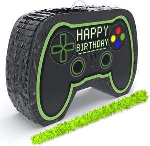 Paquete <span class=keywords><strong>de</strong></span> Piñatas con Forma <span class=keywords><strong>de</strong></span> Control <span class=keywords><strong>de</strong></span> Videojuegos Personalizadas con Antifaz y Bate para Niños, Decoración para Fiestas <span class=keywords><strong>de</strong></span> <span class=keywords><strong>Cumpleaños</strong></span> - Product Image 1