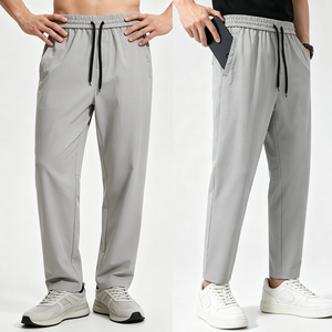 Pantalon en toile décontracté et léger avec décoration en dentelle, pantalon cargo ample pour ouvrier, respirant et confortable - Product Image 1