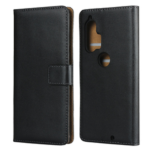 Étui portefeuille en cuir véritable pour <span class=keywords><strong>Moto</strong></span> Edge Plus, housse à rabat pour téléphone portable avec béquille et porte-cartes - Product Image 2