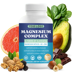 Cápsulas <span class=keywords><strong>de</strong></span> <span class=keywords><strong>Magnesio</strong></span> Complejo al por Mayor: Mezcla <span class=keywords><strong>de</strong></span> Glicinato, <span class=keywords><strong>Citrato</strong></span> y Malato <span class=keywords><strong>de</strong></span> <span class=keywords><strong>Magnesio</strong></span> <span class=keywords><strong>Quelado</strong></span> para Apoyar el Sueño y la Recuperación Muscular - Product Image 6