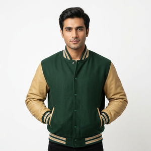 <b>Top</b> Quality Embroidered Varsity Jackets Custom Men Baseball Jacket Oversized Varsity Jacket for Sale - Product Image 1