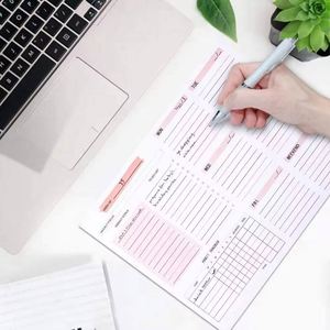 Daily Weekly Magnetic Wall Planner Spiral Bound Desktop Organizer for Kids and Adults Study and Learning Paper <b>Memo</b> <b>Pad</b> - Product Image 3