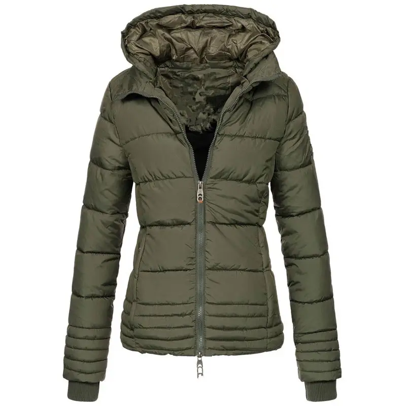 Custom 2022 ladies winter outdoor con cappuccio bubble coat clothes cropped puffer jacket for women