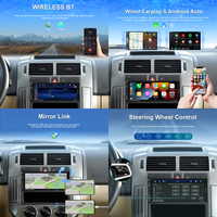 Podofo 6.86 pouces 1 Din voiture lecteur MP5 CarPlay Android Auto USB/TYPE-C/AUX/TF SWC Autoradio stéréo lien téléphonique mains libres OEM
