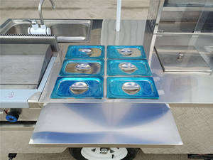 Chariot <span class=keywords><strong>à</strong></span> hot-dogs <span class=keywords><strong>mobile</strong></span> en acier inoxydable, état neuf, 2023, pour la vente de hot-dogs et de restauration rapide - Product Image 4