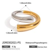 Vente en gros de bijoux exagérés vintage de luxe bagues épaisses en or et en argent à dôme torsadé multicouches en acier inoxydable à la mode