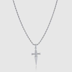 Collar con Colgante Cruzado <span class=keywords><strong>de</strong></span> Hunter X Hunter Inspirado en el Anime, Estilo Punk Casual para Hombre, <span class=keywords><strong>Cadena</strong></span> <span class=keywords><strong>de</strong></span> Aleación con Baño <span class=keywords><strong>de</strong></span> <span class=keywords><strong>Oro</strong></span>/Plata, Selección Semanal - Product Image 3