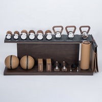 Kit de fitness multi-pièces haut de gamme : ensembles d'haltères, de barres et de kettlebells en bois, acier inoxydable et cuir pour usage domestique et commercial en salle de sport