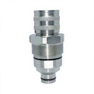 Гидравлический быстроразъемный соединитель (картридж) с плоским торцом для Bobcat 7246802, аналог оригинального, для мини-погрузчиков - Product Image 1