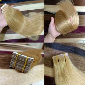 Wholesale Russian Tape in Hair Extensions 100% Human Hair Remy Keratin 9A-12A Grade No <b>Tangle</b> No Shedding - Product Image 3