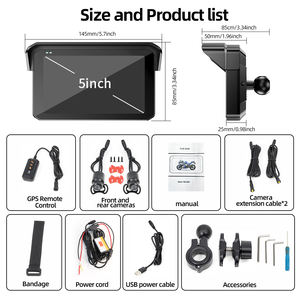 JMC IP67 Su Geçirmez Akıllı 5 İnç Motosiklet Ses Sistemi Kablosuz CarPlay ve Android Auto HD Ekran ile Bisiklet Eğlencesi için - Product Image 6
