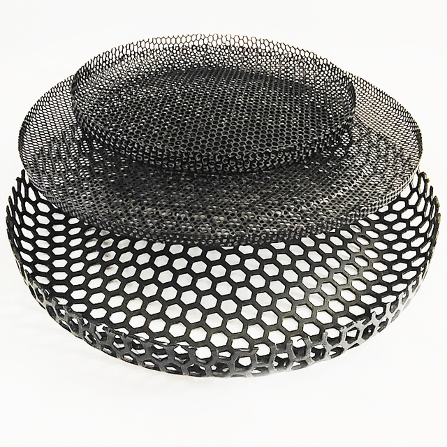 Black Aluminum Perforated Mesh Speaker Grille Covers OEM Factory