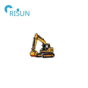 Broche de camion tracteur excavatrice en métal personnalisée Mini pelleteuse pelleteuse Épinglette en émail Épingle de revers jaune pour pelleteuse insigne de goupille - Product Image 2