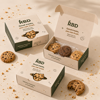 Boîte à pâtisserie en papier personnalisée avec logo pour biscuits, brownies, beignets, pâtisseries, bonbons, noix et emballages alimentaires pour desserts