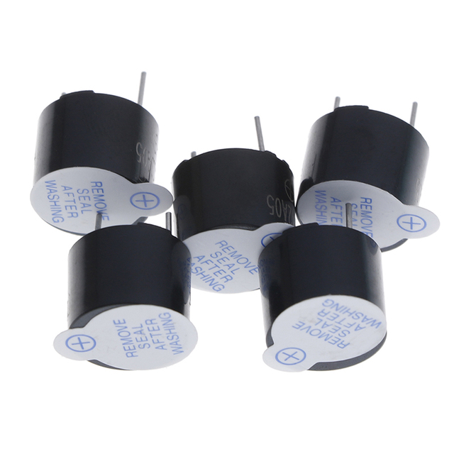 1000pcs/Set 5V Active Buzzer Kit 12mm Mini Piezo Buzzers with Long Continuous Tone Magnetic Alarm Ringer for Arduino