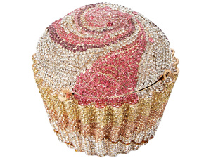 Women Cupcake Shaped Rhinestone Evening Clutch <b>Bag</b> Full Crystal Diamond Novelty Handbag for Wedding <b>Party</b> Cocktail Prom - Product Image 1