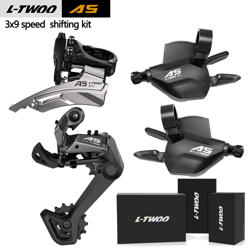 Kit de changement de vitesse noir 3x9 vitesses jambe longue 42T