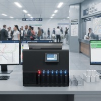 Trieur de pièces de monnaie avancé Jinrui JBY-CC02B pour station de transit, grande capacité, 6+1 compartiments, trieuse de pièces bancaires