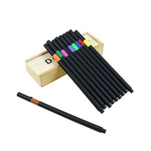 BECOL 10 couleurs, boîte en PVC, ensemble de stylos marqueurs à pointe souple, encre à base d'eau non toxique, ensemble de stylos pinceaux pour enfants - Product Image 6
