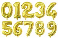 Ballons en aluminium spéciaux de 16 pouces, chiffres de 0 à 9, pour les décorations de fête d'anniversaire des enfants