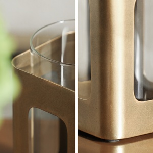 <span class=keywords><strong>Vase</strong></span> à fleurs Flolenco moderne de luxe léger en bronze antique et verre ajouré <span class=keywords><strong>pour</strong></span> présentation florale sur table, mariage et Pâques - Product Image 4