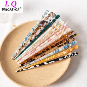 Baguettes chignon torsadé rétro pour femme <span class=keywords><strong>et</strong></span> fille, longue pince à cheveux, en acétate, Vintage, de haute qualité, 10 pièces - Product Image 2