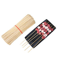 Bâtonnets de barbecue en bambou de qualité alimentaire naturelle, longueur 12-50 cm, bâtonnets en bambou écologiques, brochettes biodégradables pour barbecue