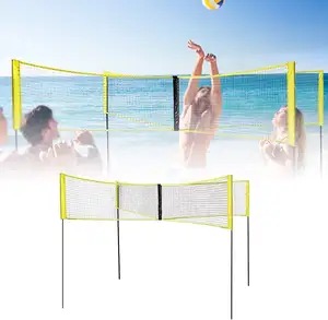 Beach volley Net Beach Games Cross volley blocco allenamento 4 persone rete da pallavolo