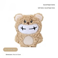 Jouet pour chien en peluche, sonore et à texture froissée, en forme de lapin ou d'ours, pour la dentition et le soulagement de l'ennui chez les petits chiens, interactif et amusant, 2 styles